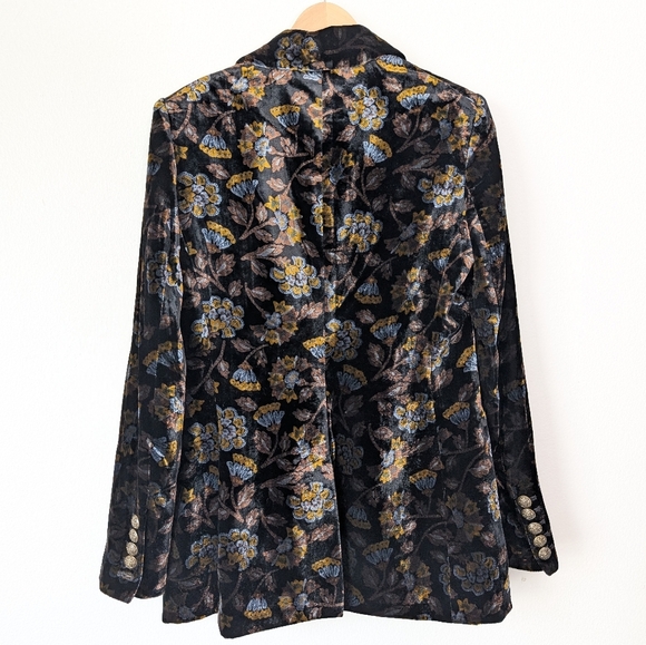 NWOT NEW Veronica Beard Long And Lean Velvet Floral Dickey Jacket Blazer Size 4 - Picture 7 of 15
